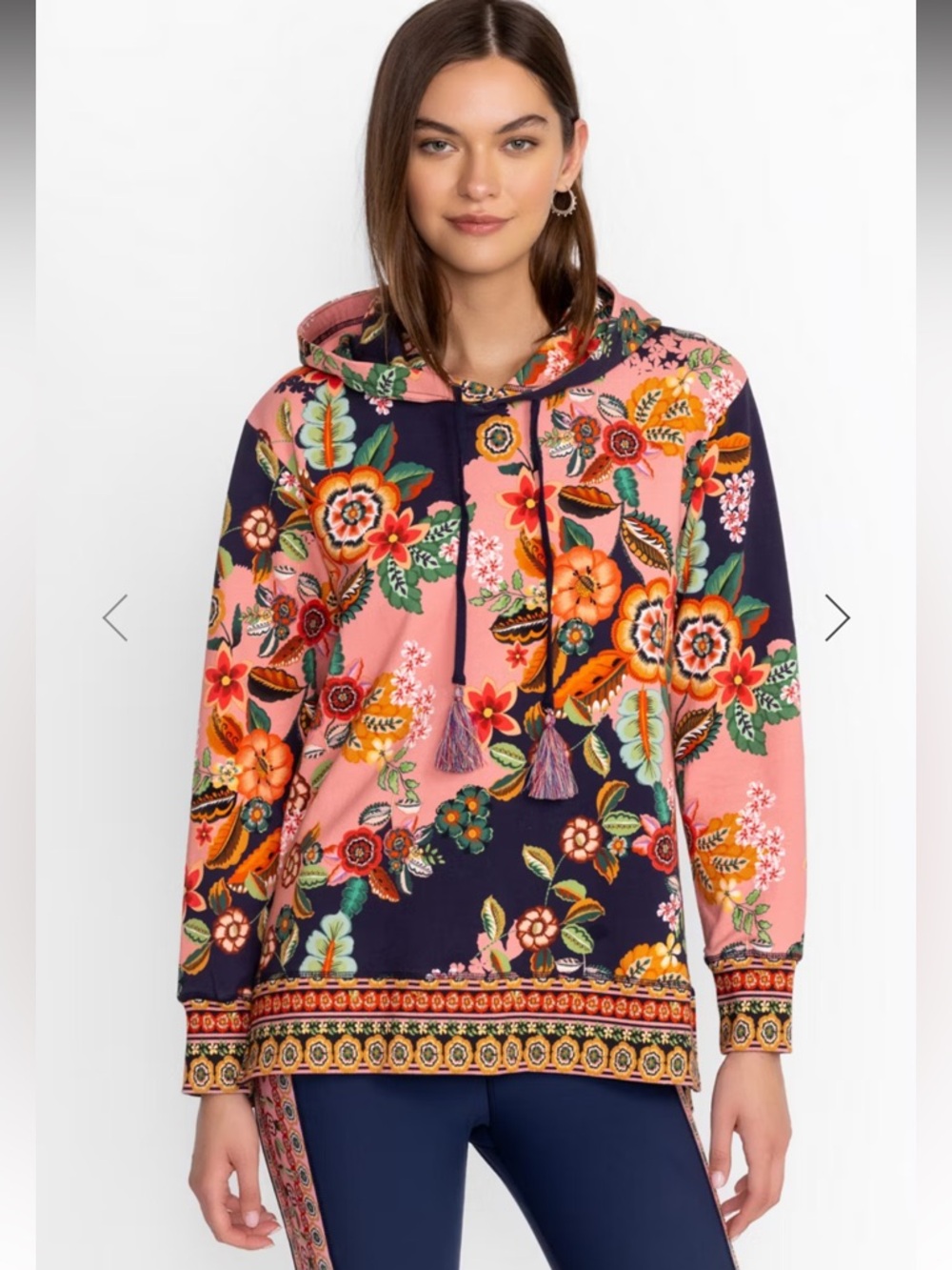 NWT JOHNNY WAS HIGH LOW PULLOVER HOODIE